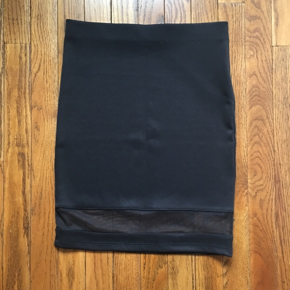 Lush Mini Skirt with Mesh Panel - Picture 3 of 7